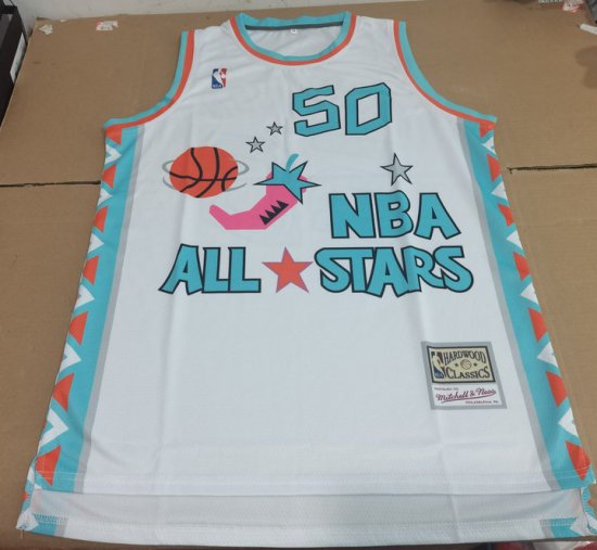 50 Robinson 1996 all star game jersey white